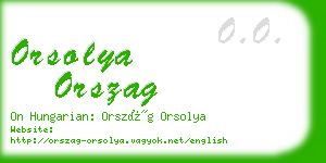 orsolya orszag business card